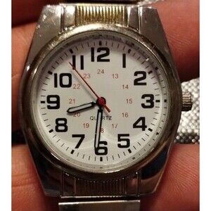 ACCUTIME WATCH CORP MEN'S WATCH DUEL MILITARY TIME WITH NEW BATTERY RUNS GREAT